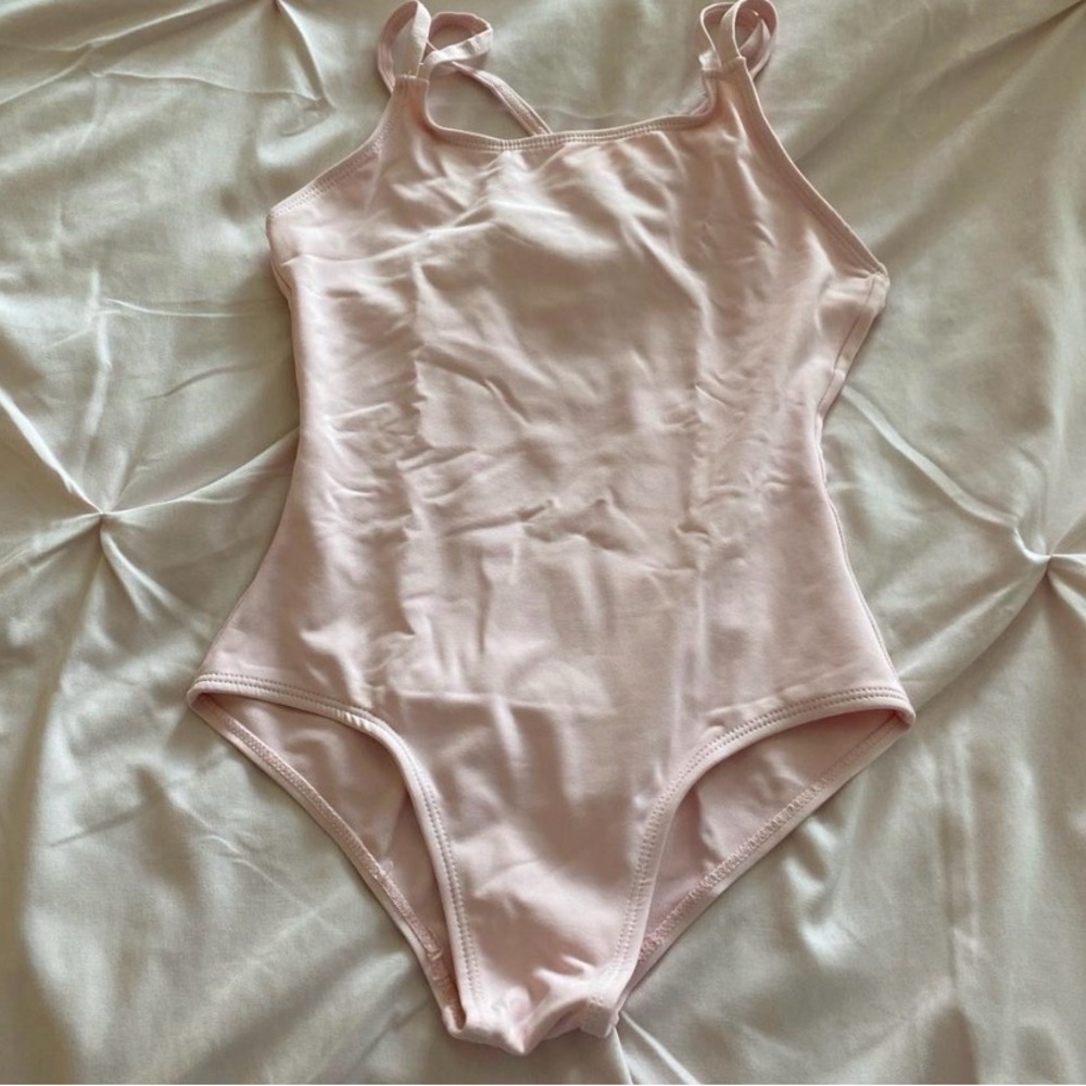 Girls Light Pink Camisole Ballet Leotard 8/10
